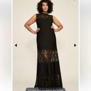 NWT Tadashi Shoji PINTUCK JERSEY BOATNECK GOWN